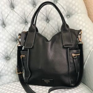 Black Fossil Emerson Satchel